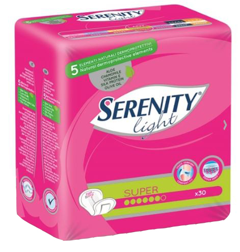 PANNOLONE PER INCONTINENZA SERENITY LIGHT LADY SUPER 12 PEZZI - Newepa Srl