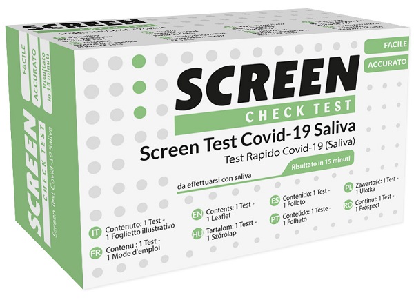 SCREEN TEST ANTIGENICO RAPIDO AUTODIAGNOSTICO COVID-19 SARS-COV-2 CAMPIONI SALIVARI SELFTEST COVID SALIVA SCREEN - Newepa Srl