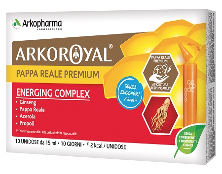 ARKOROYAL ENERGING COMPLEX SENZA ZUCCHERO 10 FLACONCINI DA 15 ML - Newepa Srl