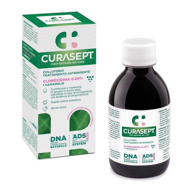 CURASEPT COLLUTORIO ADS DNA TRATTAMENTO ASTRINGENTE 200 ML + CAMPIONE OMAGGIO DENTIFRICIO ASTRINGENTE 6 ML - Newepa Srl