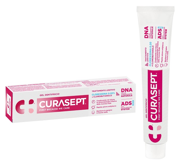 CURASEPT GEL DENTIFRICIO ADS DNA TRATTAMENTO LENITIVO 75 ML - Newepa Srl