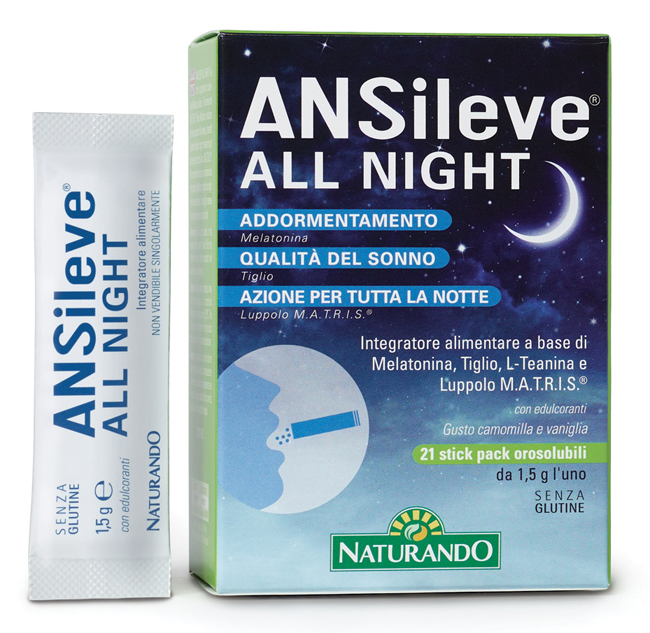 ANSILEVE ALL NIGHT 21 STICK PACK OROSOLUBILI - Newepa Srl
