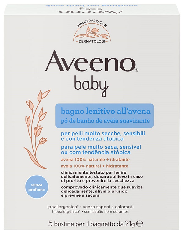 AVEENO BABY COLLOIDAL POLVERE BAGNO 5 X 21 G - Newepa Srl