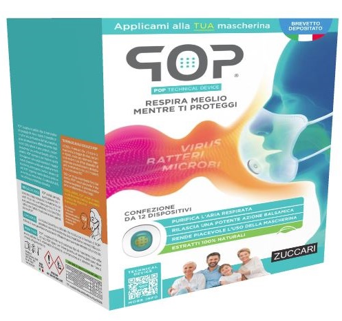 POP TECHNICAL DEVICE 12 DISPOSITIVI ADESIVI PROFUMA E PURIFICA MASCHERINA - Newepa Srl