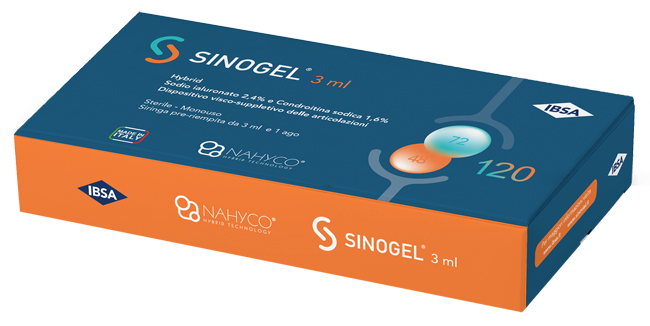SIRINGA INTRA-ARTICOLARE SINOGEL 2,4% ACIDO IALURONICO + 1,6% CONDROITINA SODICA 3ML + 1 AGO - Newepa Srl