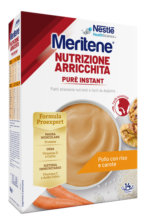 MERITENE PURE' INSTANT POLLO CON RISO E CAROTE 1 KG - Newepa Srl