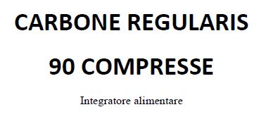 CARBONE REGULARIS 90 COMPRESSE - Newepa Srl