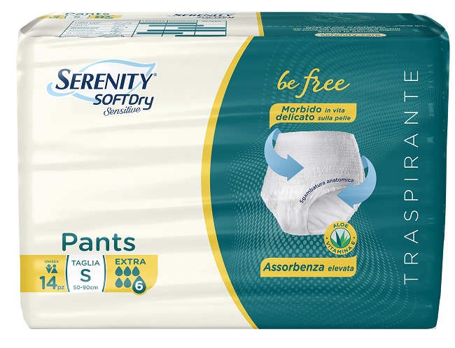 SERENITY PANTS SD SENSITIVE BE FREE EXTRA TAGLIA S 14 PEZZI - Newepa Srl