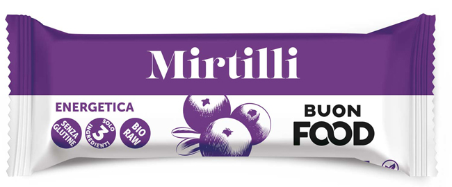 BUON FOOD BARRETTA BIO ENERGETICA MIRTILLI 48 G - Newepa Srl