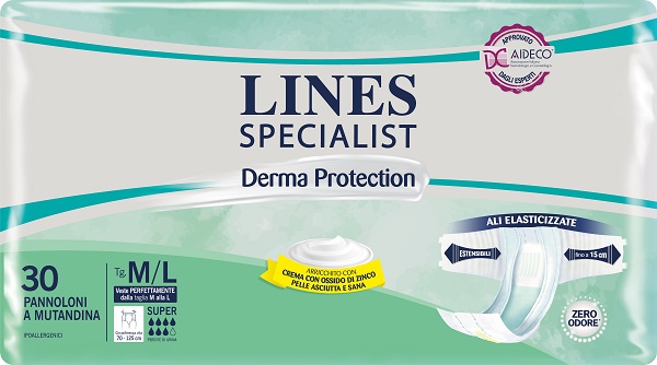 PANNOLONE A MUTANDINA LINES SPECIALIST DERMA SUPER M/L 30 PEZZI - Newepa Srl