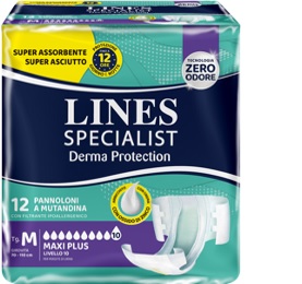 PANNOLONE A MUTANDINA LINES SPECIALIST DERMA MAXI XL 20 PEZZI - Newepa Srl