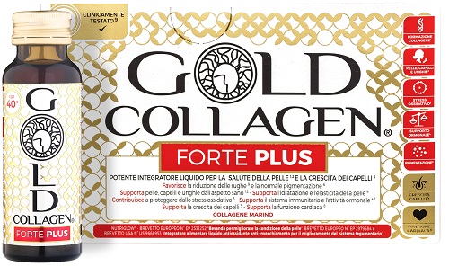 GOLD COLLAGEN FORTE PLUS 10 FLACONI DA 50 ML 5G COLLAGENE - Newepa Srl