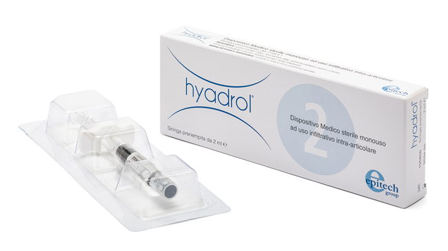 SIRINGA INTRA-ARTICOLARE HYADROL CON ACIDO IALURONICO 1% E ADELMITROL 2% CAPACITA' 2 ML - Newepa Srl