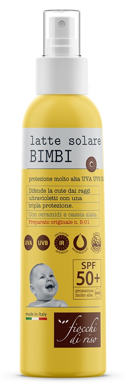 FIOCCHI DI RISO LATTE SOLARE BIMBI 50+ 140 ML SPRAY - Newepa Srl
