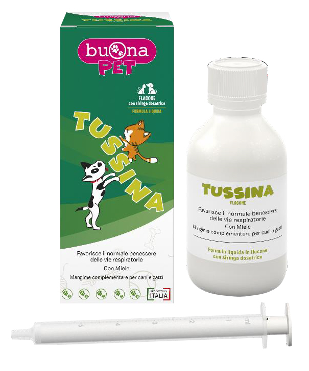 TUSSINA FLACONE CANI E GATTI CON SIRINGA DOSATRICE 100 G BUONAPET - Newepa Srl