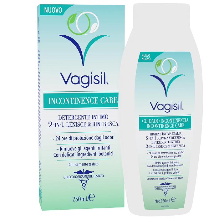 VAGISIL INCONTINENCE CARE DETERGENTE INTIMO 2IN1 LENISCE & RINFRESCA 250 ML - Newepa Srl