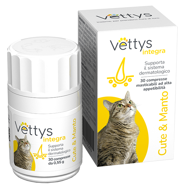 VETTYS INTEGRA CUTE&MANTO GATTO 30 COMPRESSE MASTICABILI - Newepa Srl
