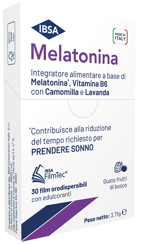 MELATONINA IBSA 30 FILM ORALI - Newepa Srl