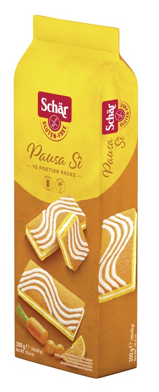 SCHAR PAUSA SI' MERENDINE DI PAN DI SPAGNA AL GUSTO DI CAROTA E ARANCIA 10 PORZIONI DA 30 G - Newepa Srl