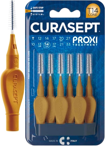 CURASEPT PROXI T14 OCRA/DARK GOLD 6 PEZZI - Newepa Srl
