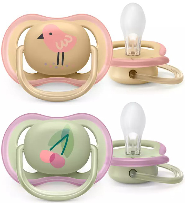 AVENT SUCCHIETTO ULTRA AIR 0-6M FEMMINA CILIEGIA/UCCELLINO 2 PEZZI - Newepa Srl