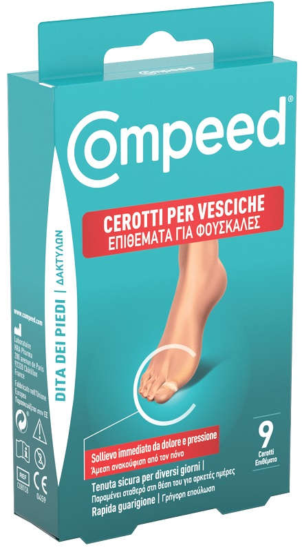 COMPEED CEROTTO VESCICHE DITA DEI PIEDI 9 PEZZI CARTON - Newepa Srl