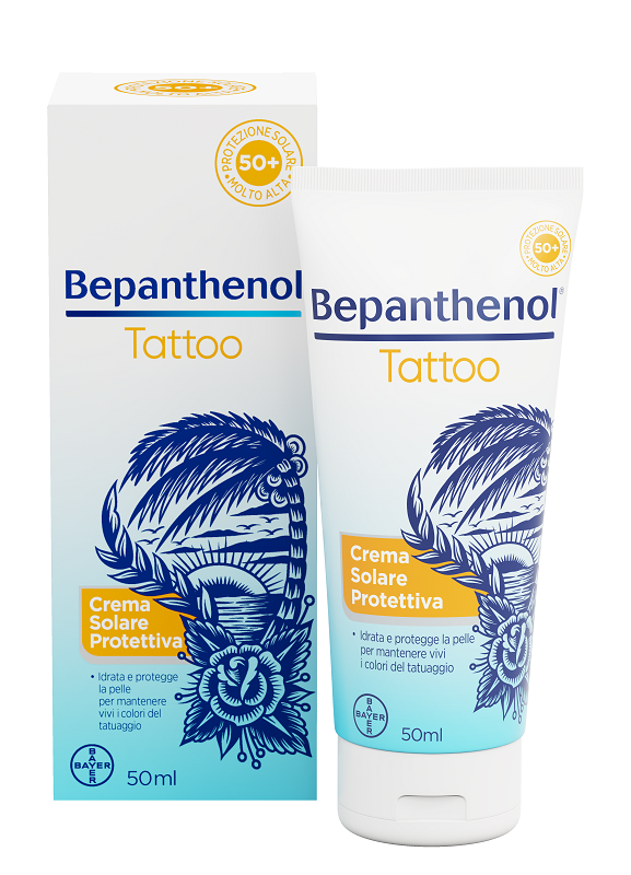 BEPANTHENOL TATTOO CREMA SOLARE PROTETTIVA SPF50+ 50 ML - Newepa Srl