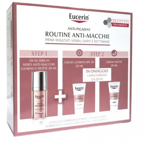 EUCERIN ANTI-PIGMENT ROUTINE PACK 1 DUAL SERUM 30 ML + 1 CREMA GIORNO 20 ML + 1 CREMA NOTTE 20 ML - Newepa Srl
