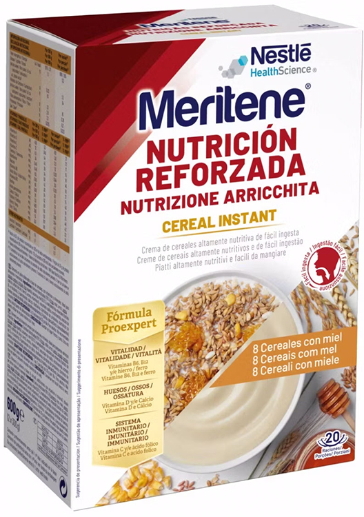 MERITENE CEREAL INSTANT 8 CEREALI E MIELE 2 PEZZI DA 300 G - Newepa Srl