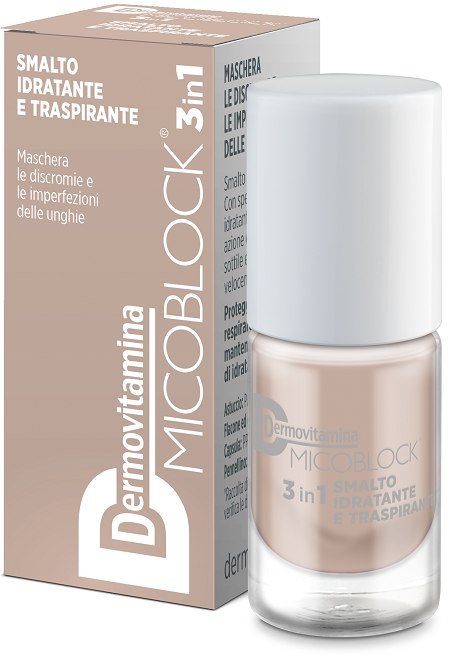 DERMOVITAMINA MICOBLOCK 3IN1 SMALTO IDRATANTE E TRASPIRANTE BEIGE 5 ML - Newepa Srl