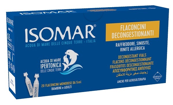 ISOMAR FLACONCINI DECONGESTIONANTI SOLUZIONE IPERTONICA 20 FLACONCINI 5 ML - Newepa Srl