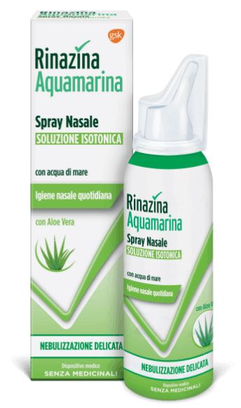 RINAZINA AQUAMARINA FAMILY SPRAY NASALE ISOTONICO DELICATO 100 ML - Newepa Srl