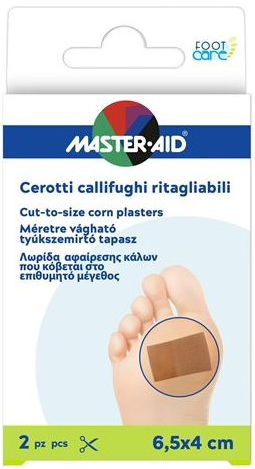 CEROTTO CALLIFUGO MASTER-AID FOOTCARE RITAGLIABILE 64X40 MM 2 PEZZI B3 - Newepa Srl