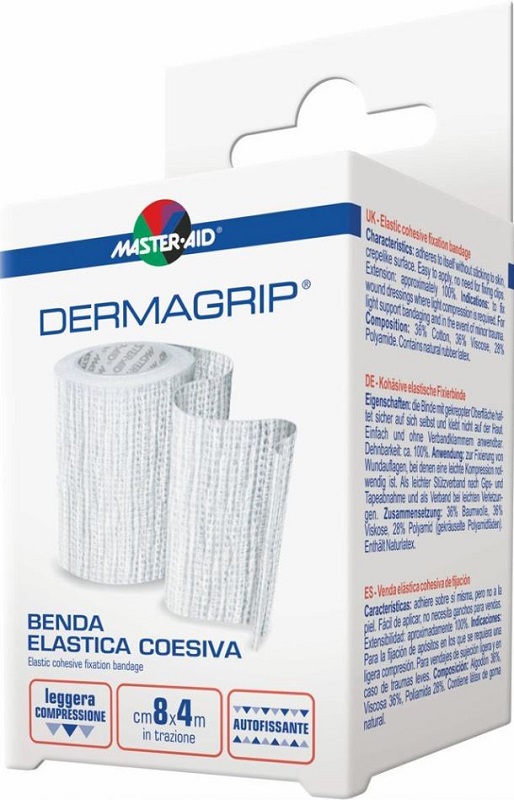 BENDA MASTER-AID DERMAGRIP COESIVA M 4X12 CM 1 PEZZO - Newepa Srl