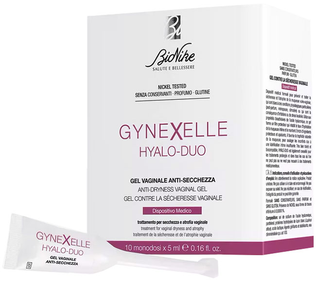GYNEXELLE HYALO-DUO GEL VAGINALE ANTI-SECCHEZZA 10 PEZZI DA 15 ML - Newepa Srl