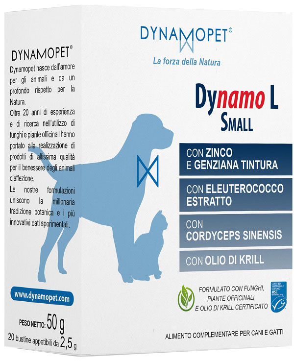 DYNAMO L SMALL 20 BUSTINE APPETIBILI DA 2,5 G - Newepa Srl