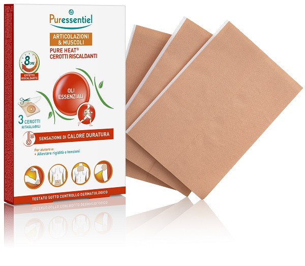 PURESSENTIEL CEROTTI RISCALDANTI PUREHEAT ARTICOLAZIONI&MUSCOLI 3 PEZZI - Newepa Srl
