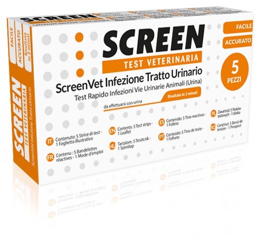 SCREENVET TEST RAPIDO VETERINARIA INFEZIONE TRATTO URINARIO CANE E GATTO - Newepa Srl