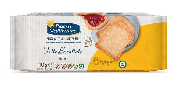PIACERI MEDITERRANEI FETTE BISCOTTATE 110 G - Newepa Srl