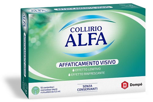 COLLIRIO ALFA AFFATICAMENTO VISIVO 10 PEZZI DA 0,5 ML - Newepa Srl
