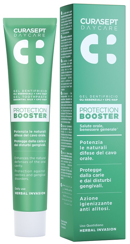 CURASEPT DAYCARE DENTIFRICIO PROTECTION BOOSTER HERBAL INVASION 75 ML - Newepa Srl