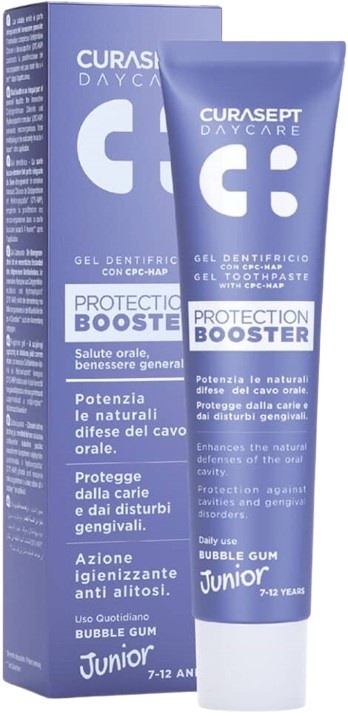 CURASEPT DAYCARE DENTIFRICIO PROTECTION BOOSTER JUNIOR 50 ML - Newepa Srl