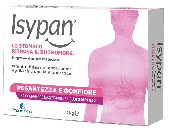 ISYPAN PESANTEZZA GONFIORE 20 COMPRESSE MASTICABILI - Newepa Srl