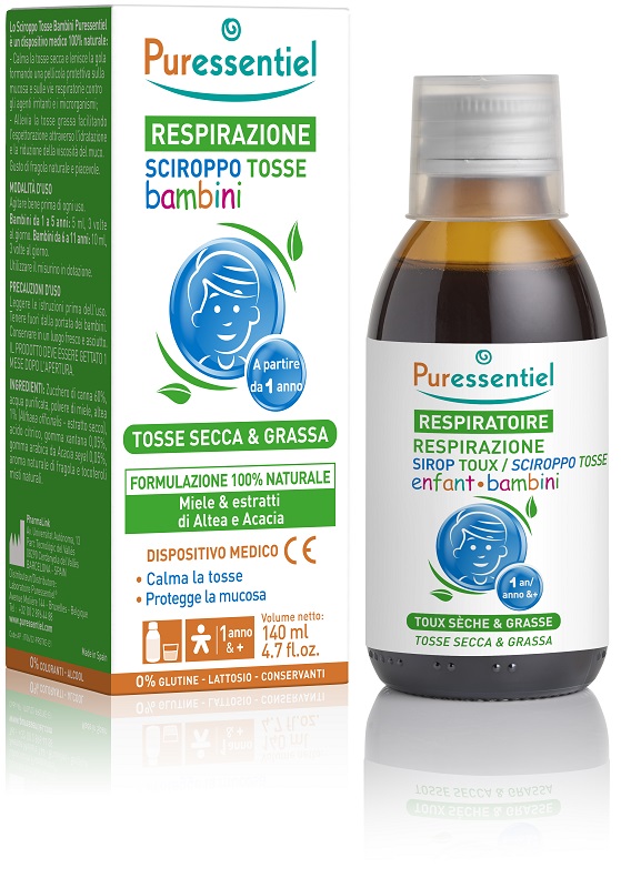 PURESSENTIEL SCIROPPO TOSSE BAMBINI 140 ML - Newepa Srl