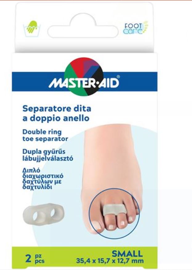 SEPARATORE DITA MASTER-AID FOOTCARE CON ANELLO DOPPIO LARGE 2 PEZZI C11 - Newepa Srl