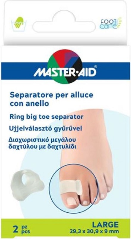 SEPARATORE ALLUCE MASTER-AID FOOTCARE CON ANELLO SMALL 2 PEZZI D3 - Newepa Srl