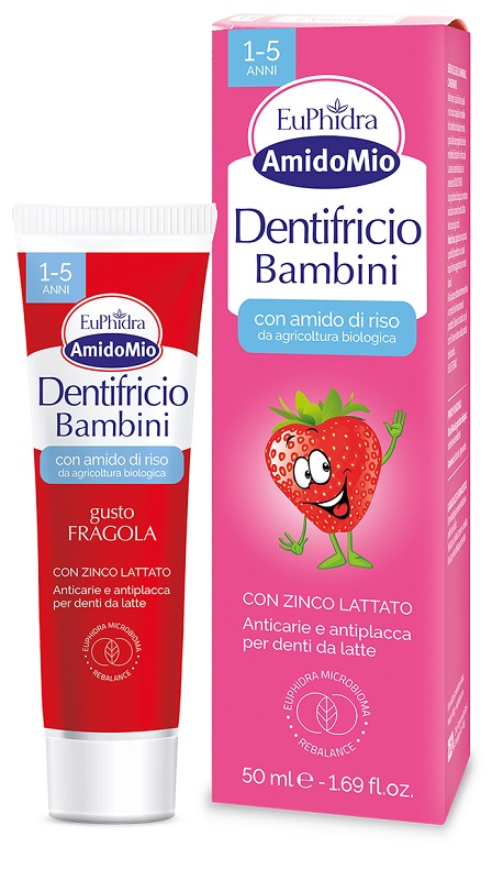 EUPHIDRA AMIDOMIO DENTIFRICIO FRAGOLA 1-5 ANNI 50 ML - Newepa Srl