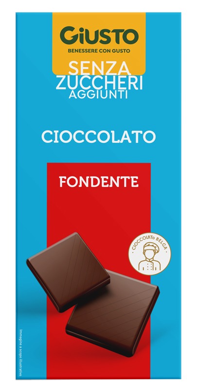 GIUSTO SENZA ZUCCHERO TAVOLETTA CIOCCOLATO FONDENTE 85 G - Newepa Srl