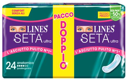 LINES SETA ULTRA ASSORBENTI ANATOMICO VP DWCT 24 PEZZI - Newepa Srl
