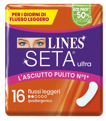 LINES SETA ULTRA ASSORBENTI LEGGERO CP 16 PEZZI - Newepa Srl